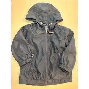 Little Bipsy Windbreaker Kids 12-18M Navy Blue Excellent Hooded Zip Jacket